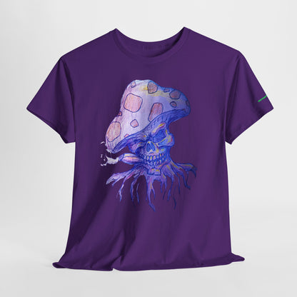 Skull Mushroom Graphic Tee for Nature Lovers