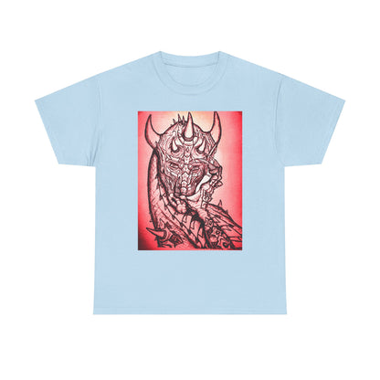 Bold Graphic Tee with Gothic Dragon Design, Unisex Cotton Shirt, Unique Art Tee, Oversized Casual Top, Gift for Art Lovers