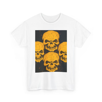 Halloween Skull  Graphic Tee, Unisex Heavy Cotton Tee, Graphic T-Shirt, Casual Wear, Unique Halloween Style, Perfect for Parties