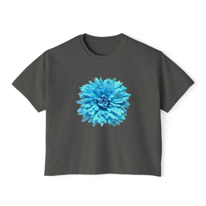 Floral Women's Boxy Tee, Casual Summer T-Shirt, Boho Chic Top, Gift for Her, Trendy Graphic Tee