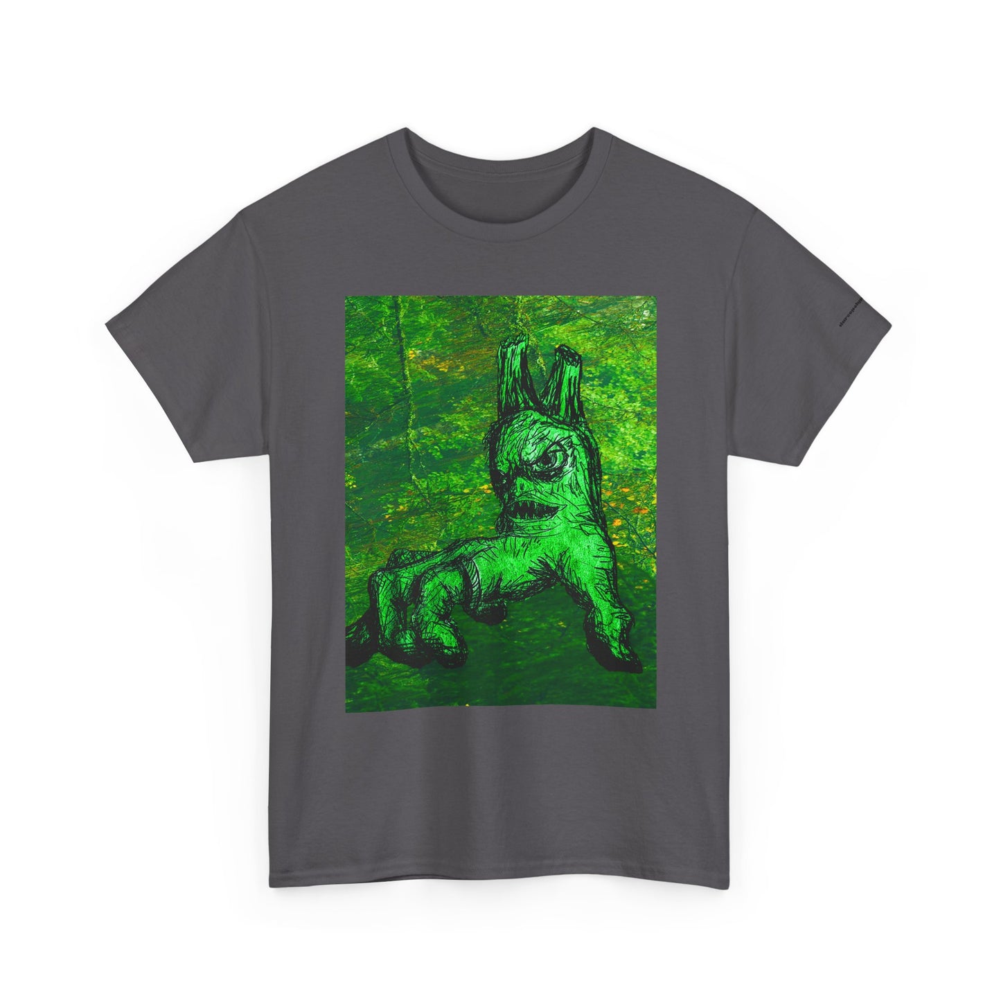 Graphic Tee — Neon Green Fantasy Art
