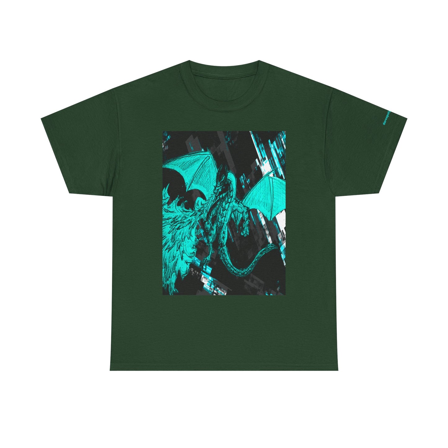 Dragon Graphic Tee — Neon Green Fantasy Dragon T-Shirt