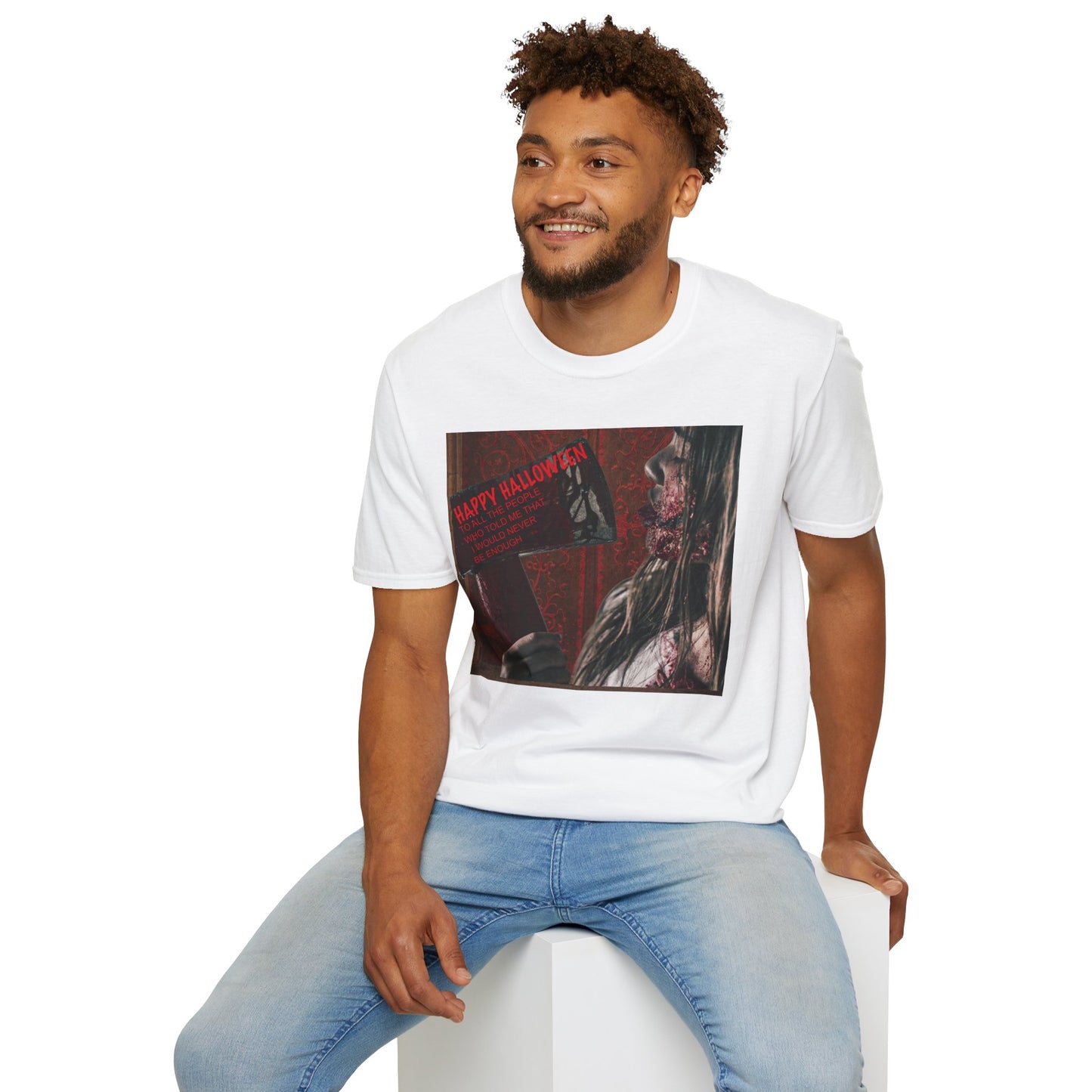 Halloween Horror Movie Axe Girl Unisex T-Shirt, Spooky Gift, Graphic Tee, Halloween Costume, Casual Wear, Men’s & Women’s Tee