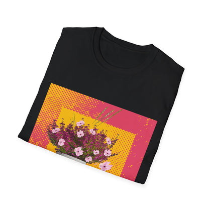 Floral Bouquet Textured Unisex Softstyle T-Shirt, Casual Tee, Gift for Garden Lovers, Spring Fashion, Housewarming Gift, Floral Art