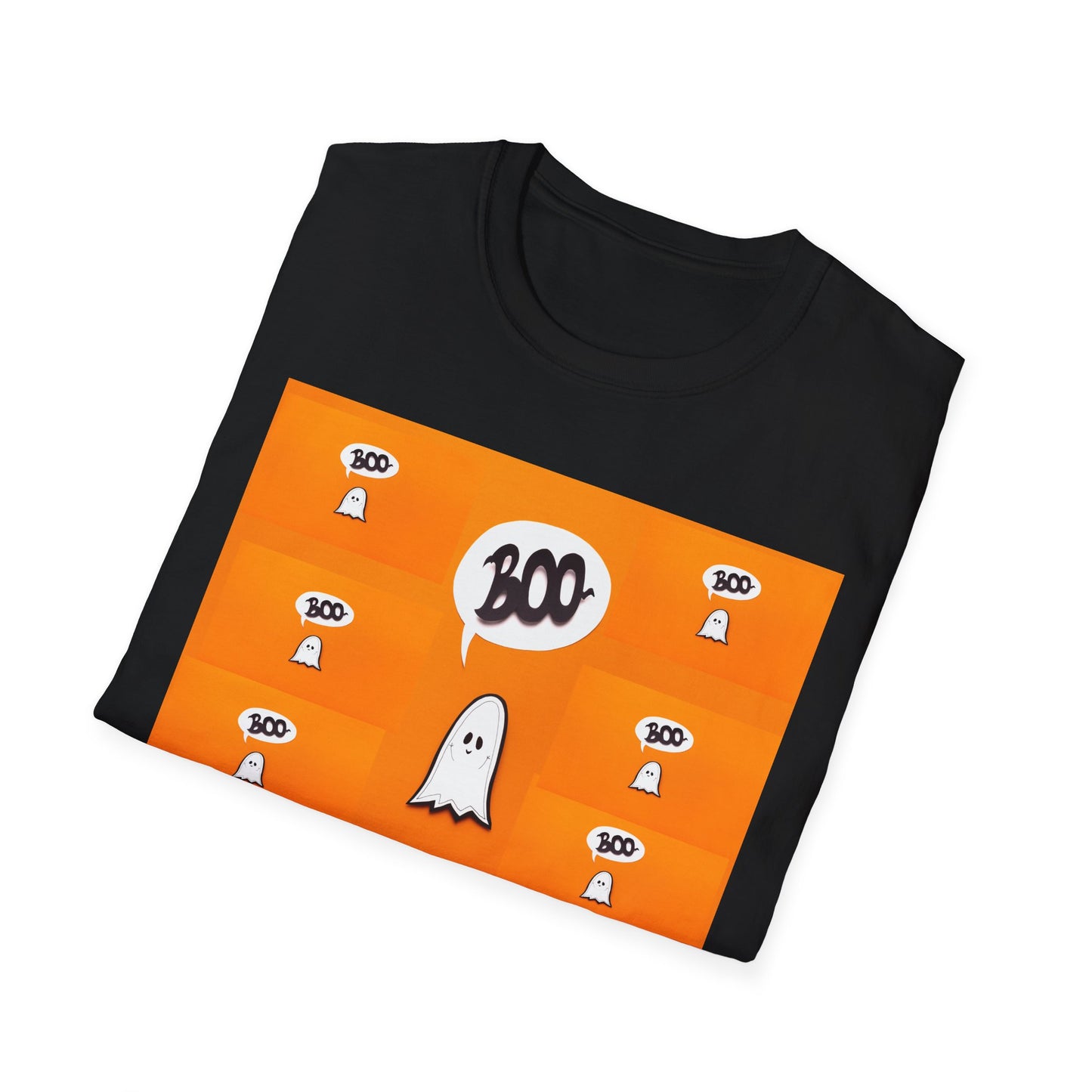 Halloween Ghost 'Boo' Unisex T-Shirt | Spooky Vibes, Costume, Fall Festivities, Trick-or-Treat, Fun Graphic Tee