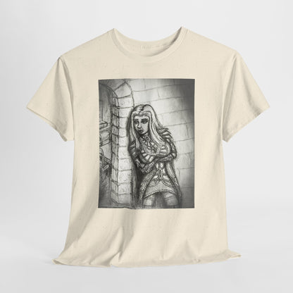 Fantasy Female Elf B & W Unisex Tee