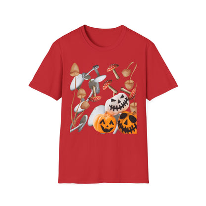 Funny Mushrooms Unisex T-Shirt - Falling from the Sky Pumpkinheads