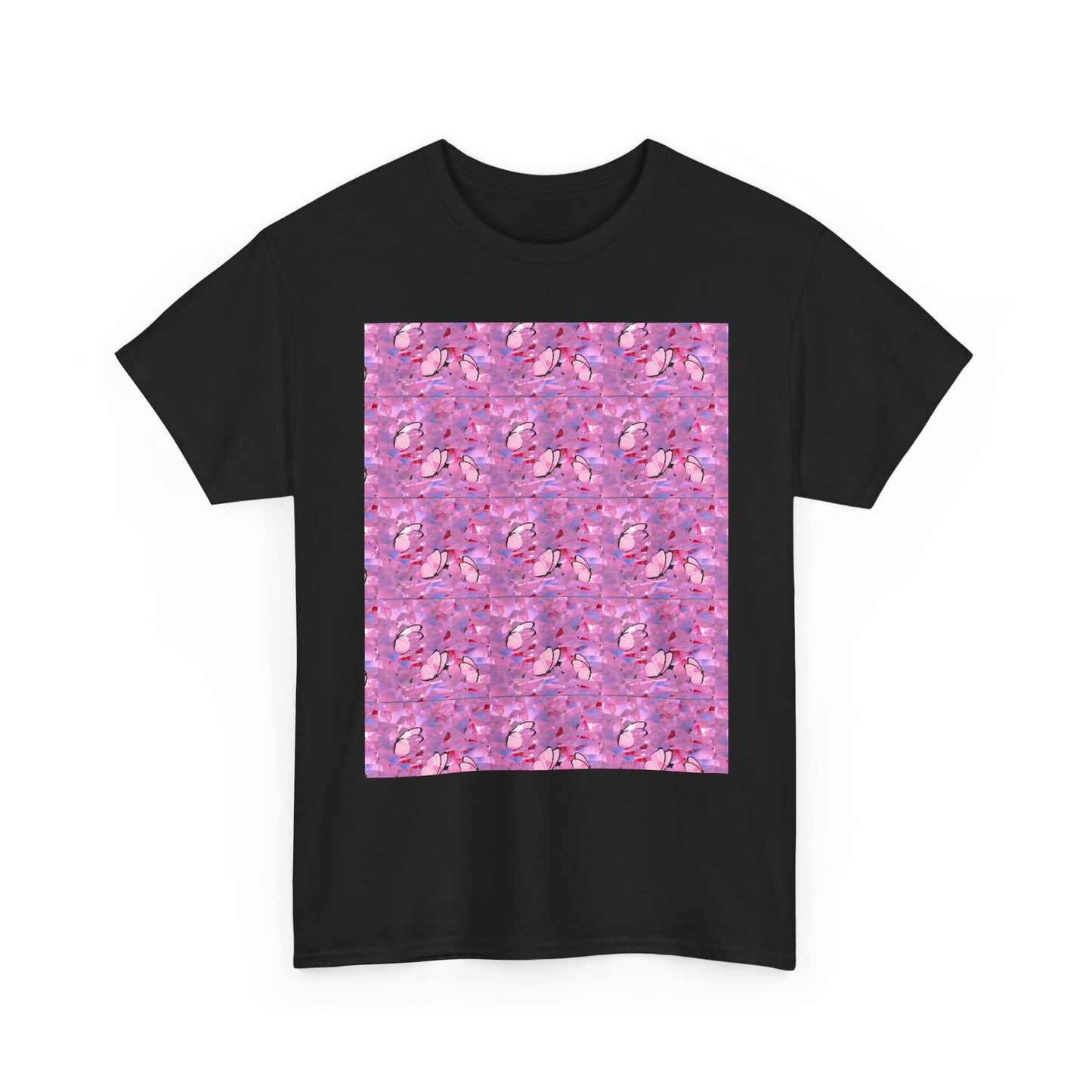 Colorful Repeating Floral Pattern Tee, Unisex T-Shirt, Spring Fashion, Gift for Her, Casual Wear, Eco-Friendly Apparel, Birthday Gift