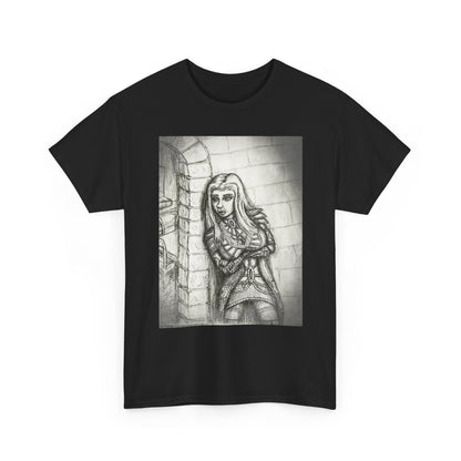 Fantasy Female Elf B & W Unisex Tee