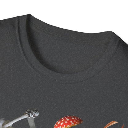Funny Mushrooms Unisex T-Shirt - Falling from the Sky Pumpkinheads