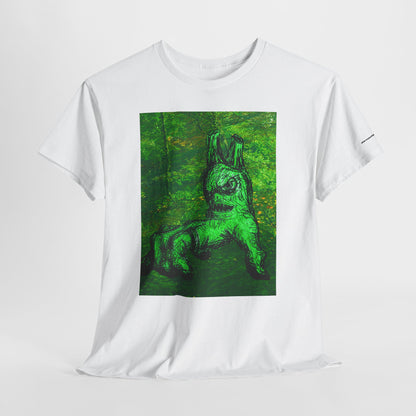 Graphic Tee — Neon Green Fantasy Art