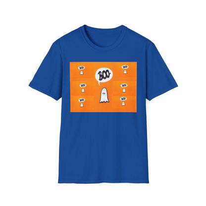 Halloween Ghost 'Boo' Unisex T-Shirt | Spooky Vibes, Costume, Fall Festivities, Trick-or-Treat, Fun Graphic Tee