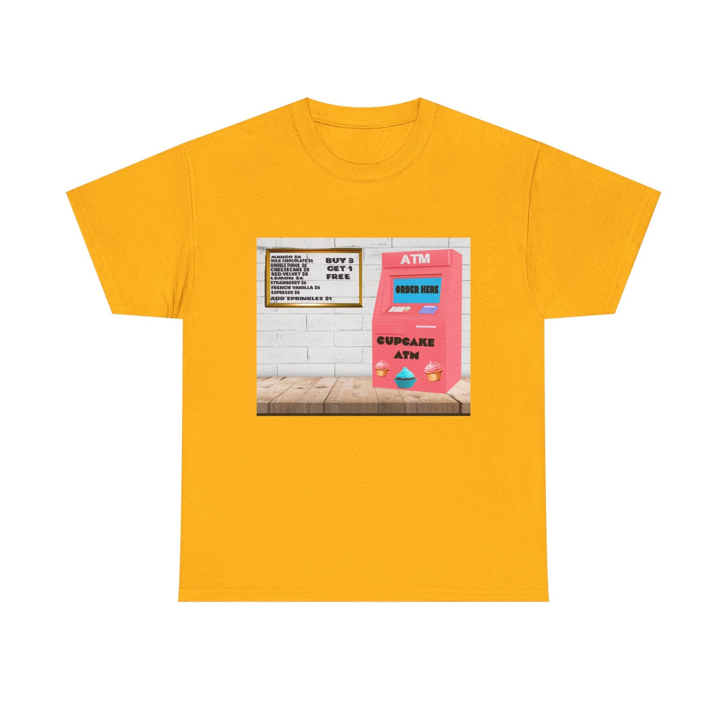 Cupcake ATM Tee Shirt 
Unisex Cotton