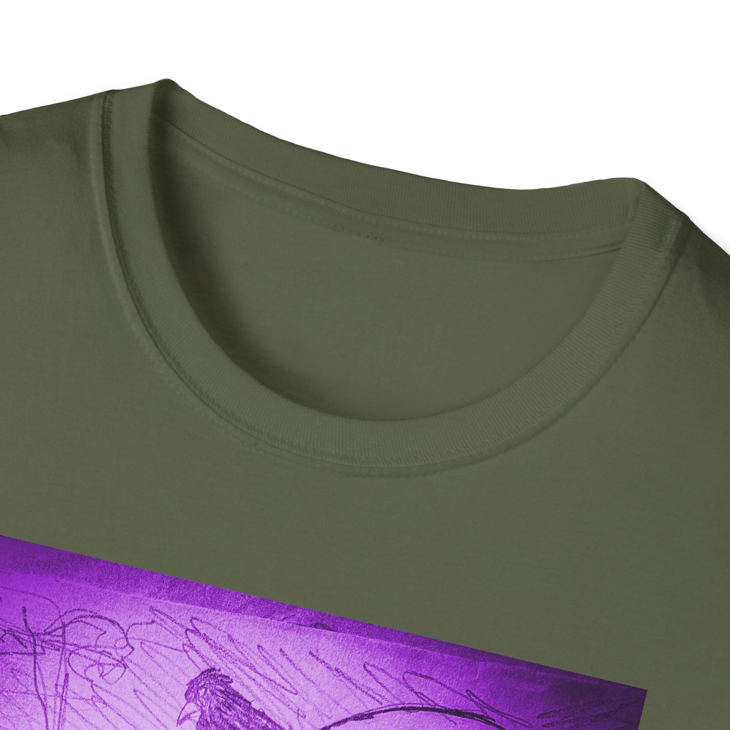 Purple Scarecrow Unisex Tee | Softstyle T-Shirt | Gothic Art, Fall Fashion, Halloween Shirt, Casual Wear, Scarecrow Design