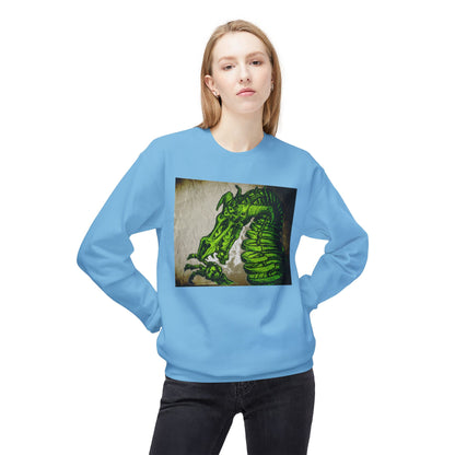 Vintage Green Dragon Unisex Midweight Softstyle Fleece Crewneck Sweatshirt