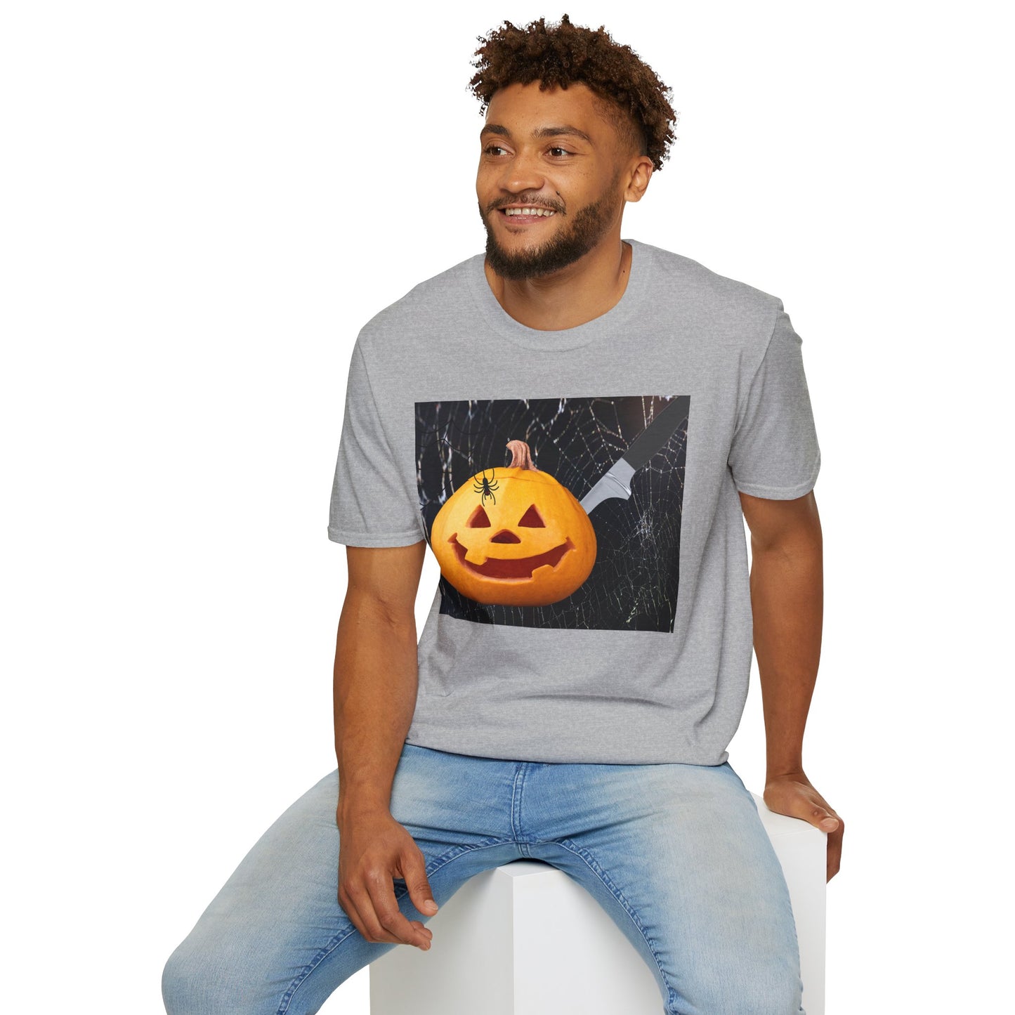 Halloween Pumpkin Horror T-Shirt, Unisex Tee, Spooky Shirt, Fall Fashion, Halloween Costume, October Celebration Gear