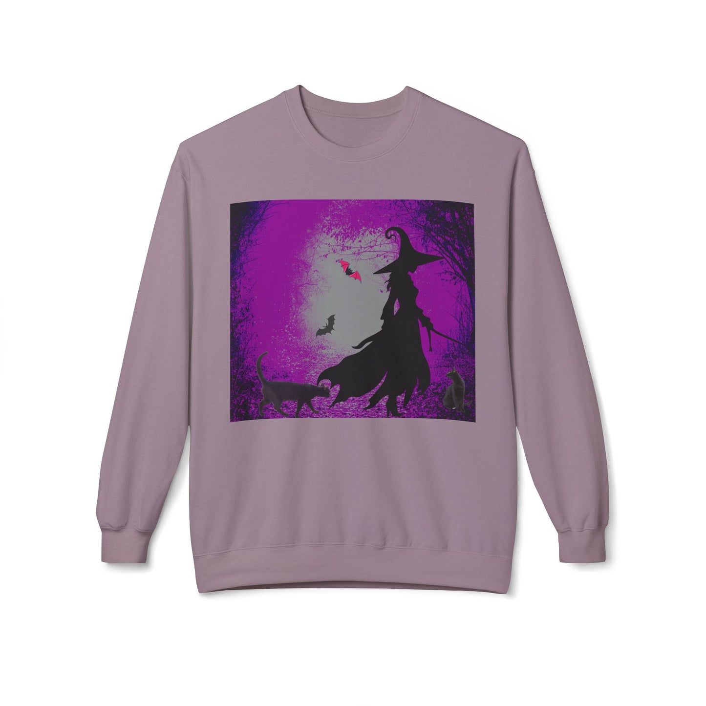 Magical Witchy purple haze Fleece Sweatshirt, Cozy Halloween Apparel, Unisex Crewneck, Witchy Gifts, Autumn Fashion, Enchanted Style