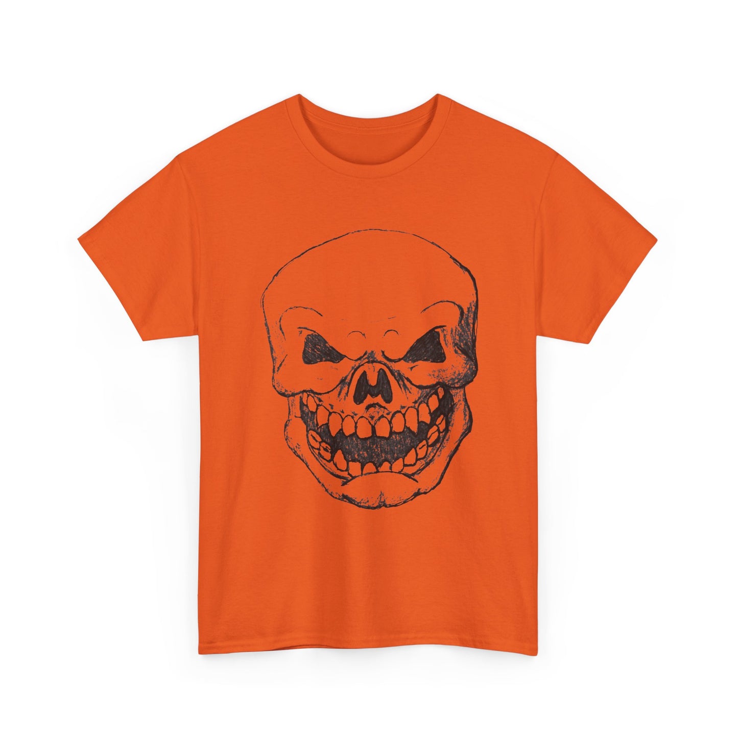 Sketched Skull Tee — Grinning Skull Graphic T-Shirt