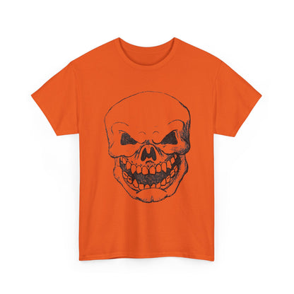 Sketched Skull Tee — Grinning Skull Graphic T-Shirt