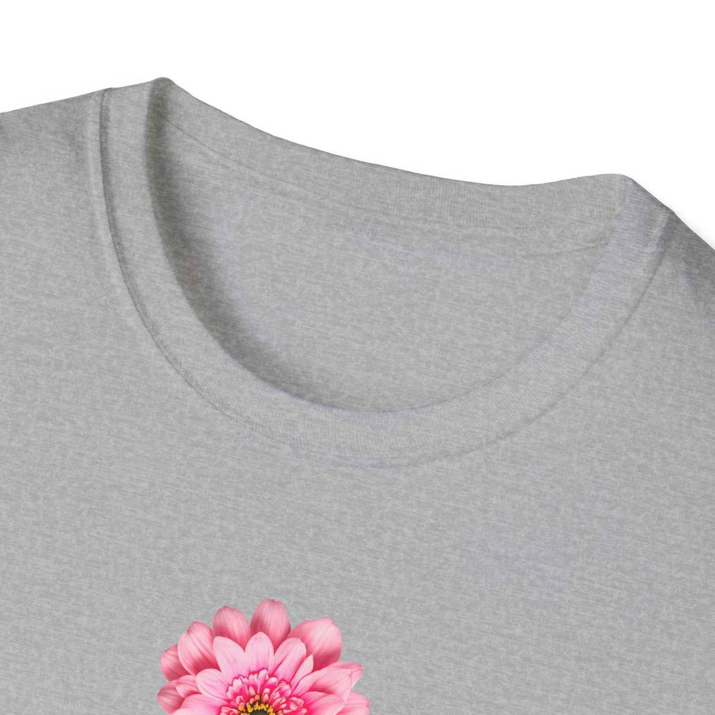 Floral Pink Rose Cross T-Shirt