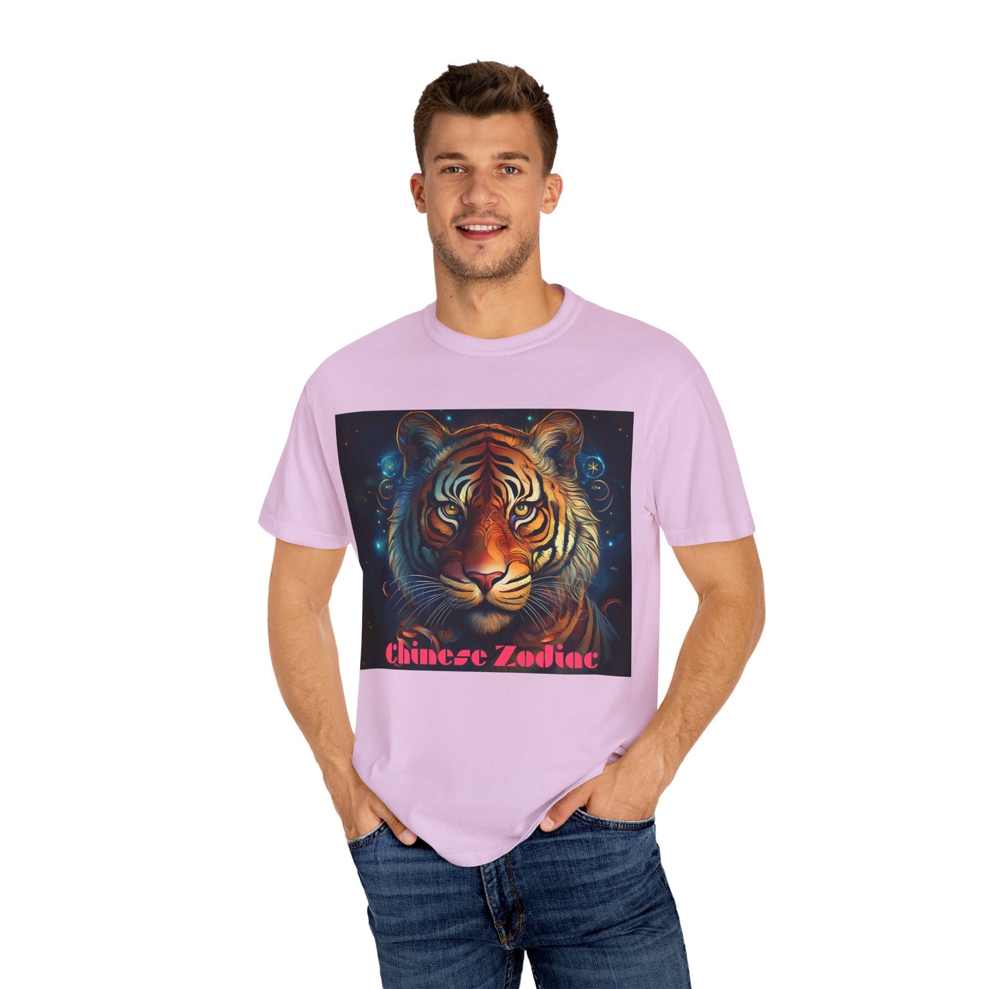 Chic Chinese Zodiac Tiger T-Shirt, Unisex Graphic Tee, Astrology Apparel, Zodiac Fashion, Year of the Tiger Shirt
