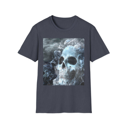 Eerie Skull Graphic T-Shirt for Dark Aesthetic Lovers, Unisex Casual Wear, Halloween Tee, Alternative Fashion