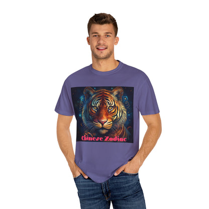 Chic Chinese Zodiac Tiger T-Shirt, Unisex Graphic Tee, Astrology Apparel, Zodiac Fashion, Year of the Tiger Shirt