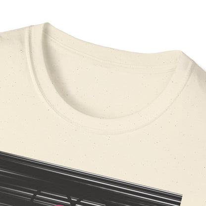 Love Heart Graphic T-Shirt — Neon Pink Retro Lines