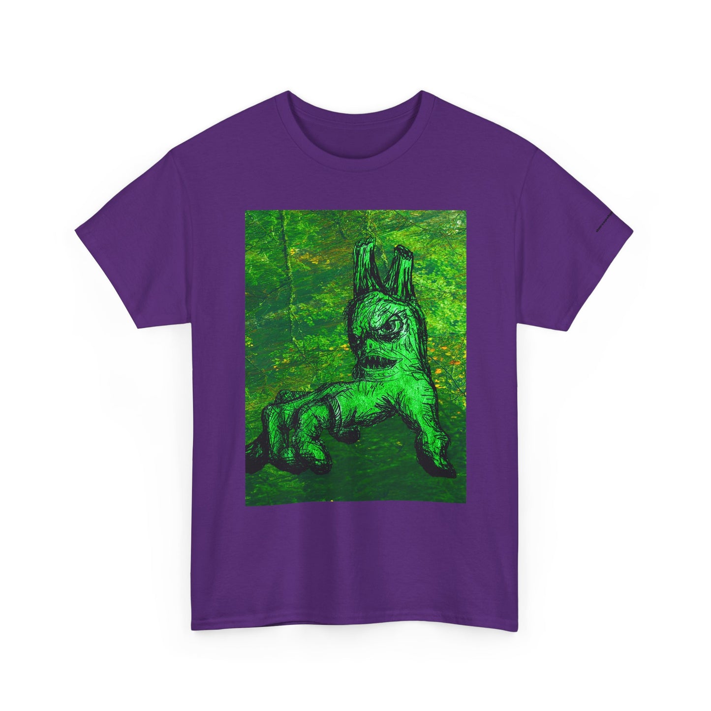 Graphic Tee — Neon Green Fantasy Art
