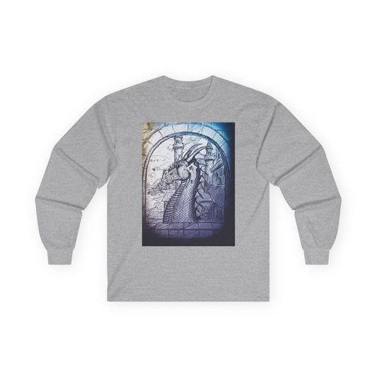 Artistic Dragon frame Long Sleeve Tee - Unique Design for Creative Souls