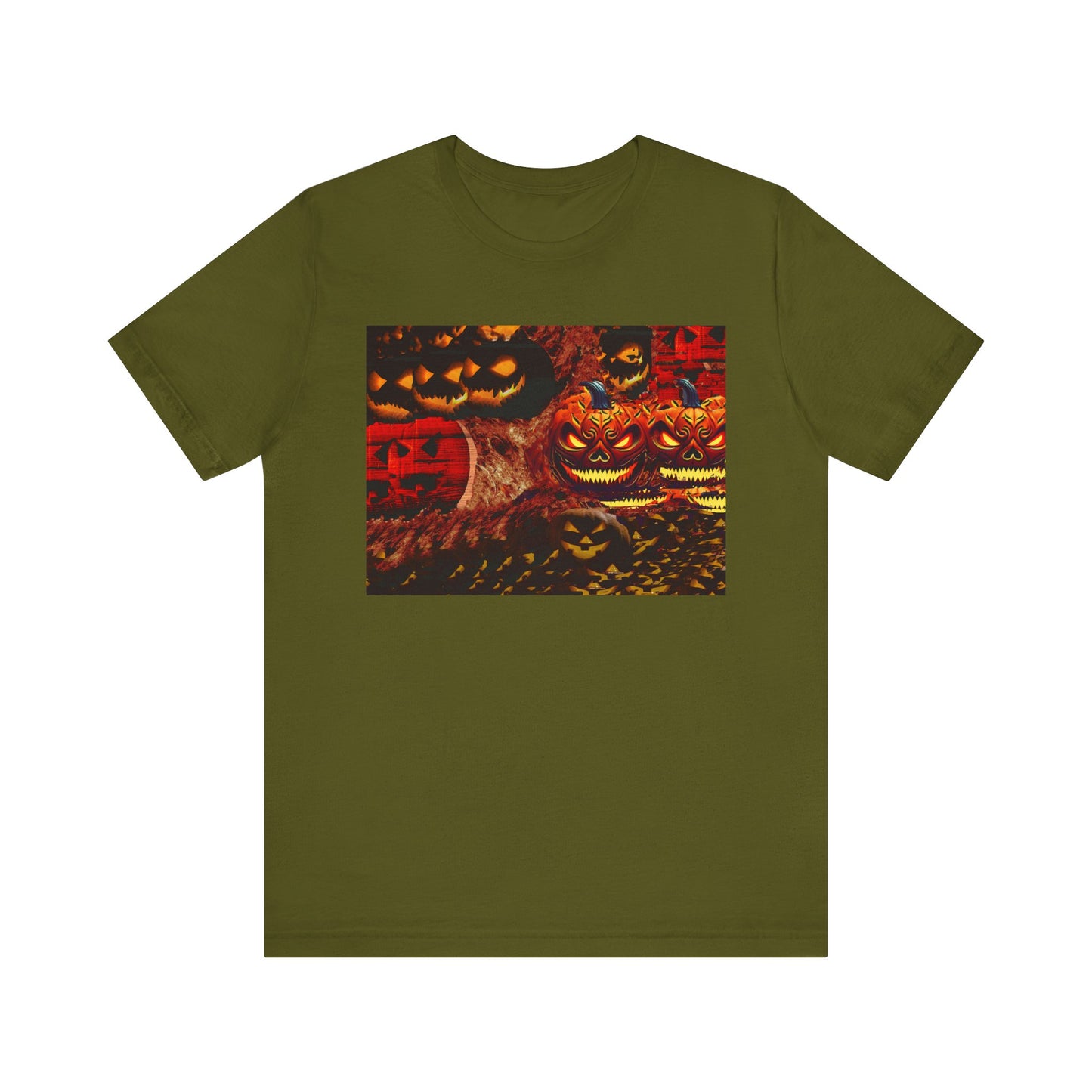 Halloween Distorted Pumpkin Graphic Tee, Unisex T-Shirt for Autumn, Spooky Season Top, Halloween Costume Idea, Men's & Women's Casual Wear