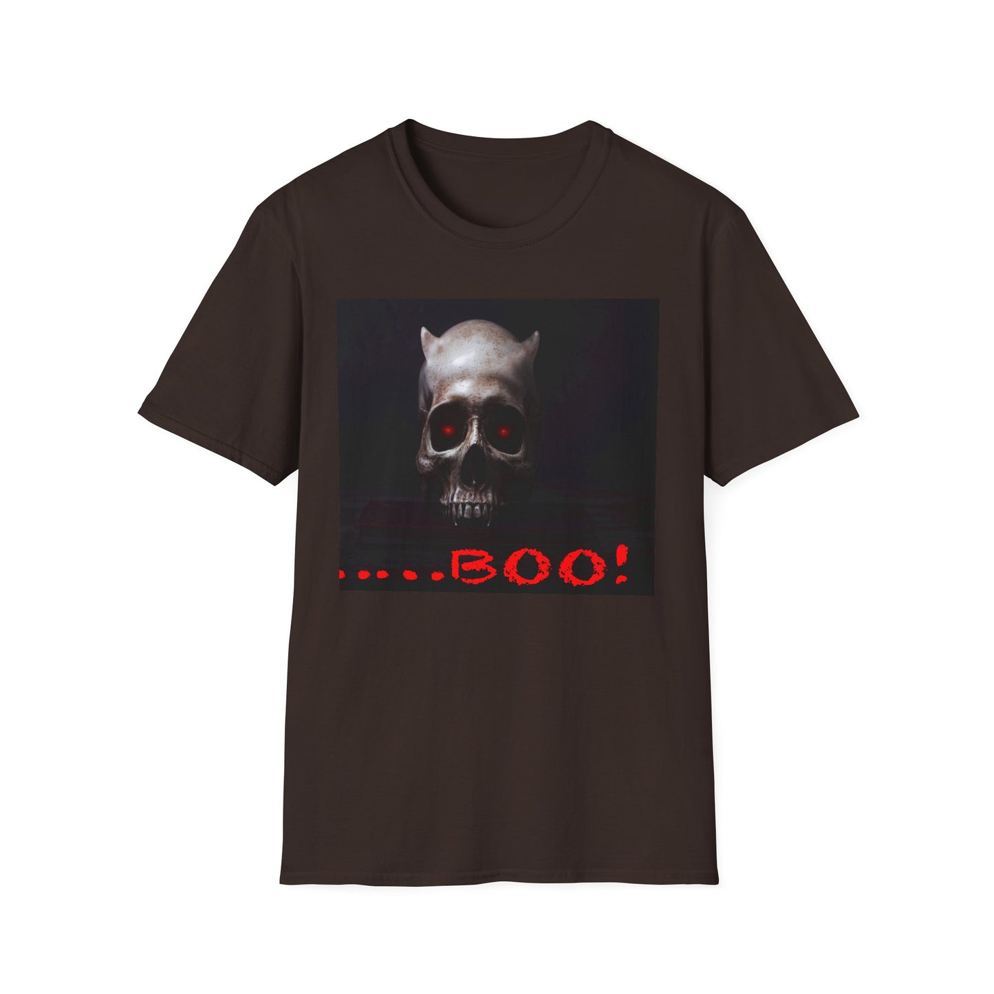 Spooky Demon Boo T-Shirt | Halloween Costume Tee | Unisex Softstyle Tee | Boo! Graphic Shirt | Casual Wear | Comfortable Halloween Apparel
