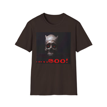 Spooky Demon Boo T-Shirt | Halloween Costume Tee | Unisex Softstyle Tee | Boo! Graphic Shirt | Casual Wear | Comfortable Halloween Apparel