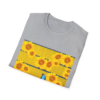 Sunflower & Butterfly Unisex T-Shirt | Floral Graphic Tee, Summer Fashion, Nature Lover Gift, Cute Casual Wear, Birthday Present