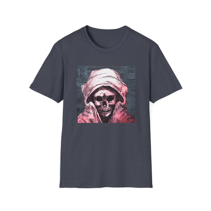 Grim Reaper Graphic Tee, Unisex Softstyle T-Shirt with Edgy Design, Halloween Apparel, Casual Streetwear, Gothic Fashion, Perfect Gift