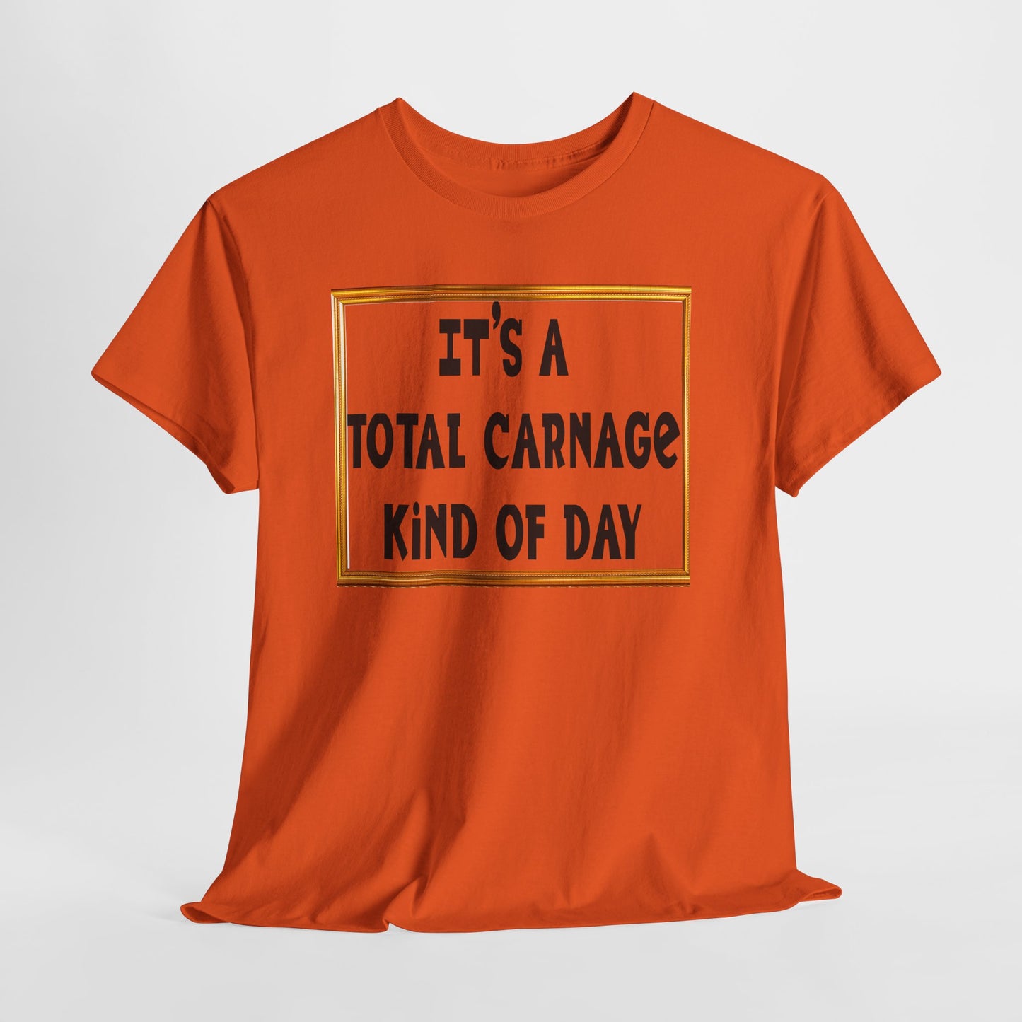 Total Carnage Unisex Heavy Cotton Tee, Casual t-shirt, Graphic Tee, Humor Shirt, Gift for Friends, Fun Apparel