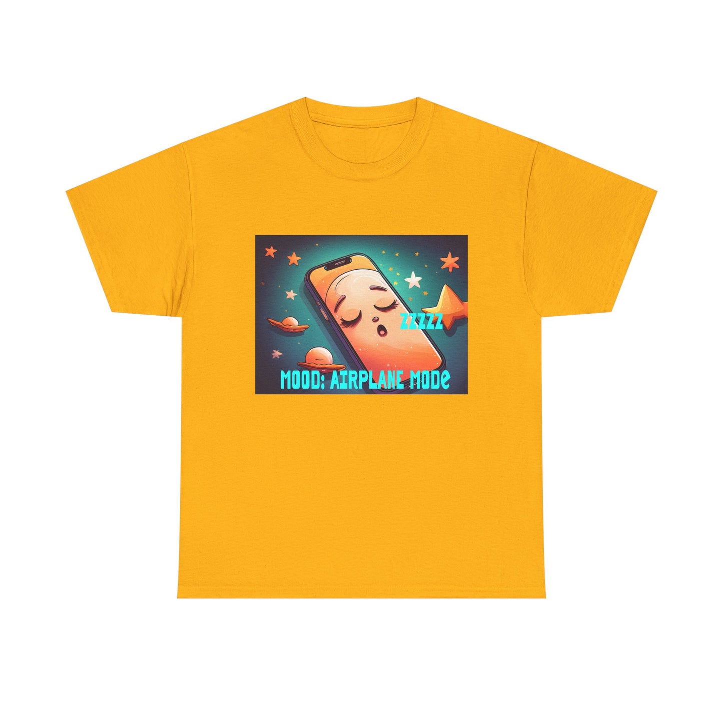 Tee Shirt - Airplane Mode Cute Phone Sleeping Design