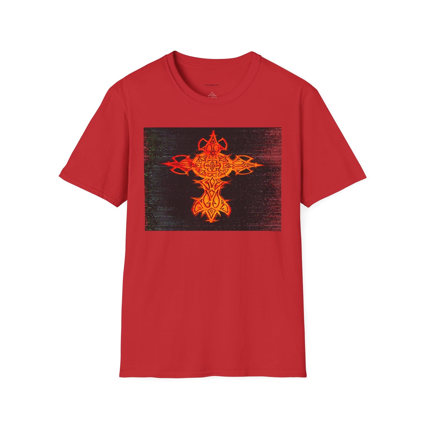 Celtic Fiery Cross T-Shirt – Tribal Flame Graphic Tee