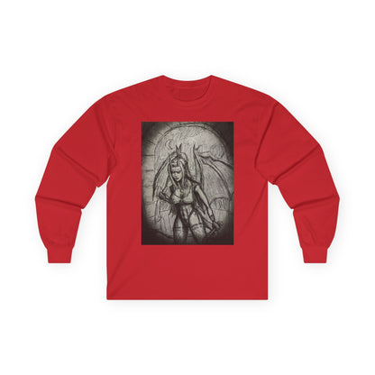 Gothic Winged Demon Long Sleeve Tee