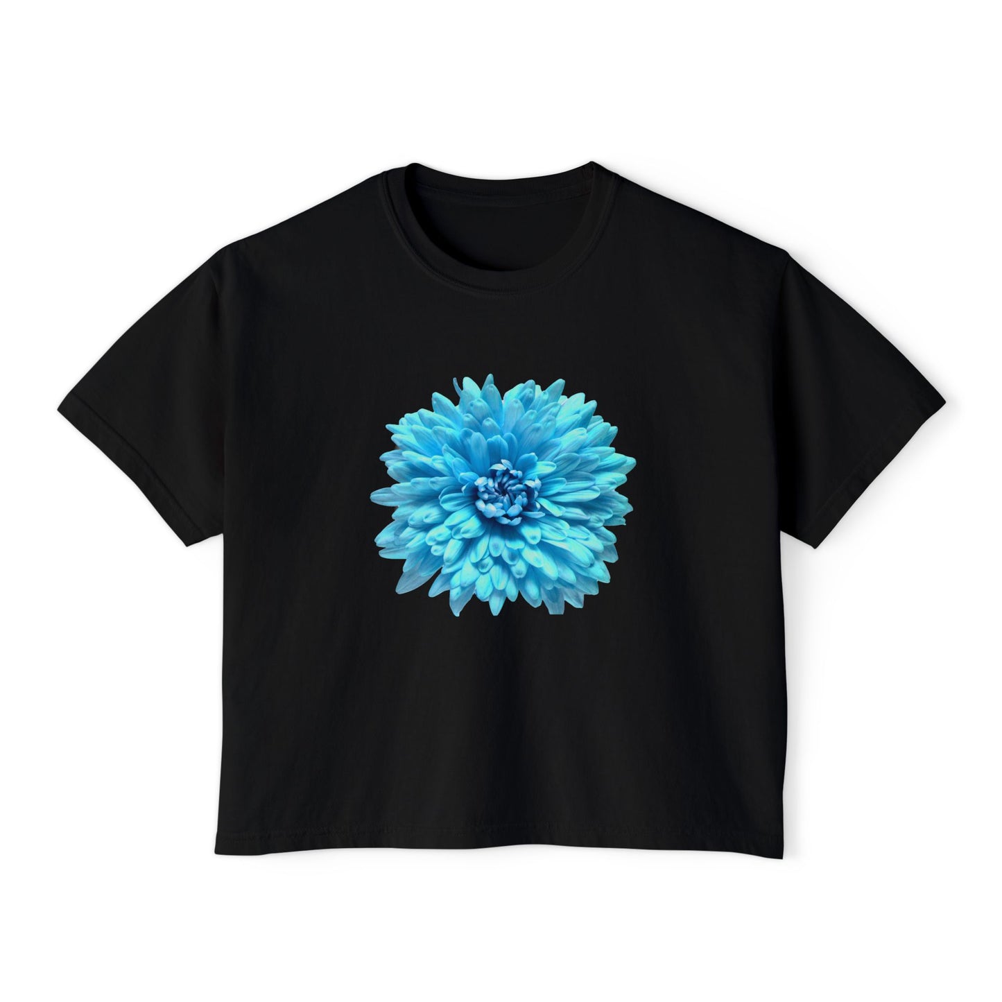 Floral Women's Boxy Tee, Casual Summer T-Shirt, Boho Chic Top, Gift for Her, Trendy Graphic Tee