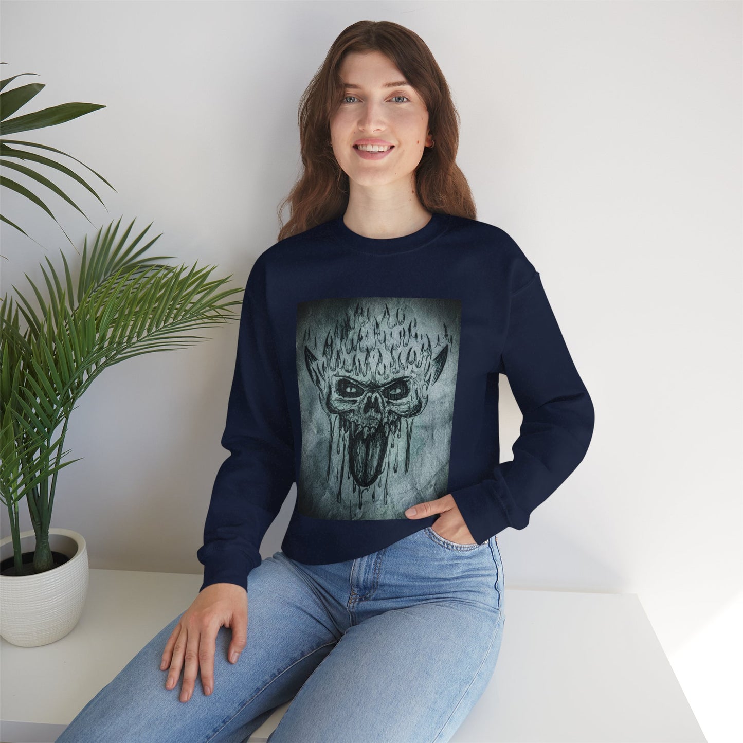 Skull Crewneck Sweatshirt