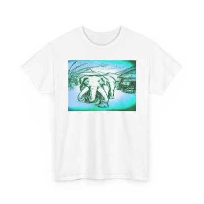 Artistic Elephant Unisex Cotton Tee - Unique Graphic Design