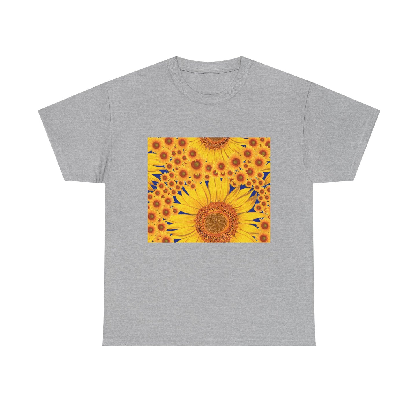 Sunflower Vibes Unisex Heavy Cotton Tee - Perfect for Summer, Nature Lovers, Gardening Celebrations, Casual Wear, Gift Ideas