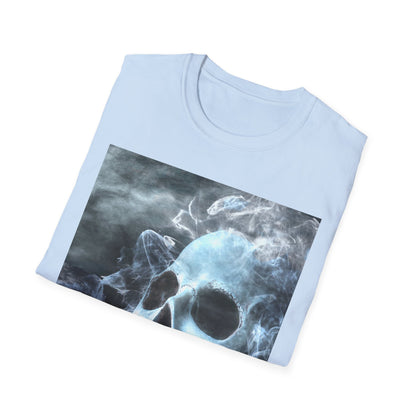 Eerie Skull Graphic T-Shirt for Dark Aesthetic Lovers, Unisex Casual Wear, Halloween Tee, Alternative Fashion