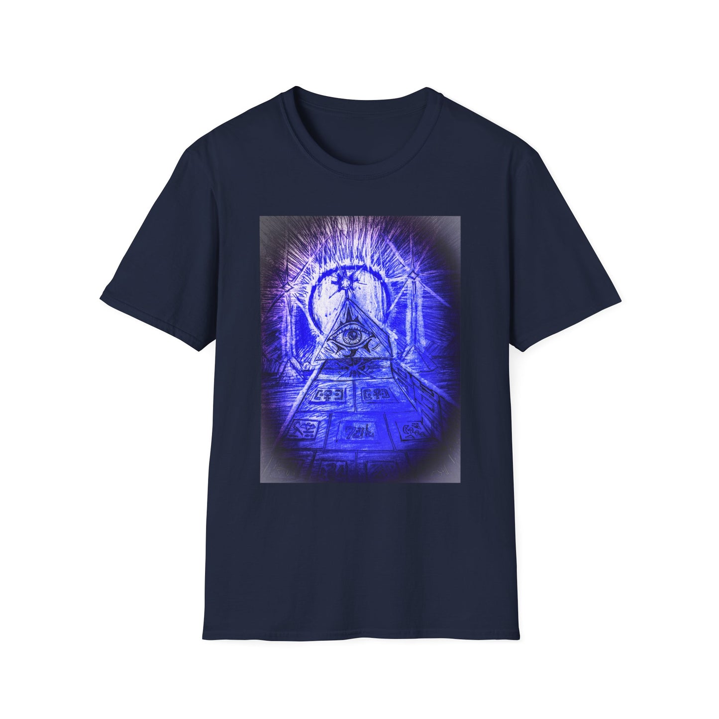 Mystical Pyramid Unisex T-Shirt, Trendy Graphic Tee, Eye of Providence Shirt, Casual Wear, Gift for Occasions