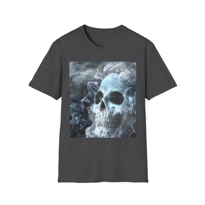 Eerie Skull Graphic T-Shirt for Dark Aesthetic Lovers, Unisex Casual Wear, Halloween Tee, Alternative Fashion