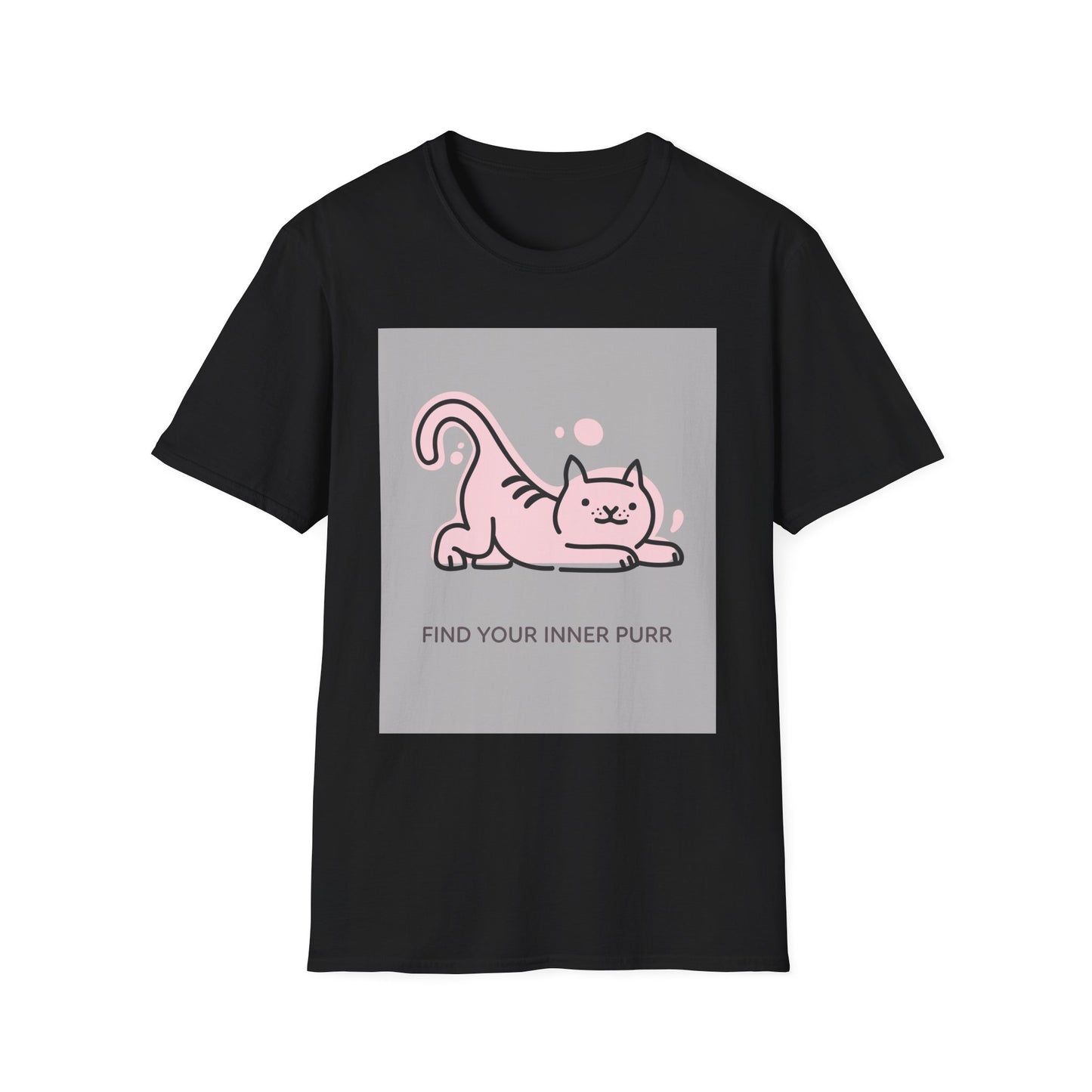 Cute Cat Themed T-Shirt, Unisex Softstyle Tee, Find Your Inner Purr, Pet Lover Gift, Cozy Casual Wear, Birthday Gift, Cat Owner Apparel