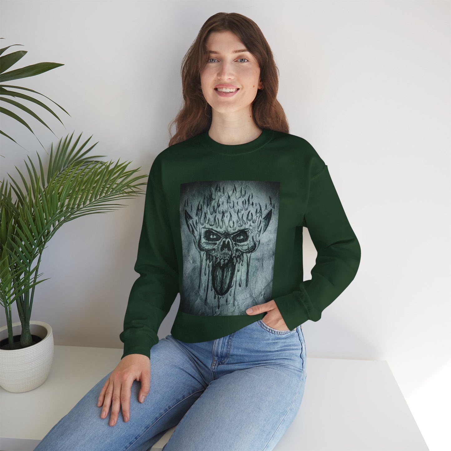 Skull Crewneck Sweatshirt