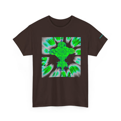 Celtic Green Cross T-Shirt — Vibrant Celtic Knotwork Tee