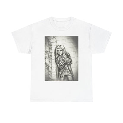 Fantasy Female Elf B & W Unisex Tee